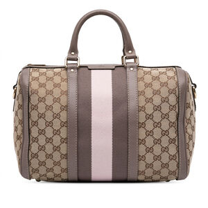 Pre-Loved Gucci Medium GG Canvas Web Joy Boston Bag